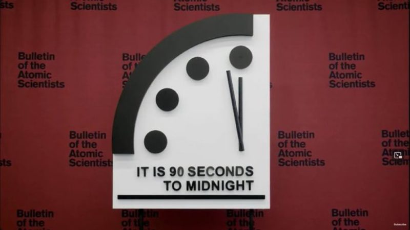 Orologio Apocalisse, ancora 90 secondi alla Mezzanotte. Campagna “Italia, ripensaci”: prioritaria la messa al bando delle armi nucleari