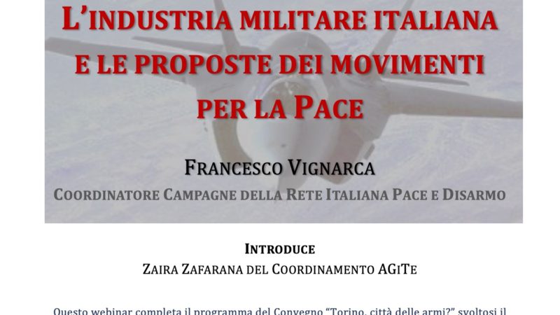L’industria militare italiana e le proposte dei movimenti per la Pace