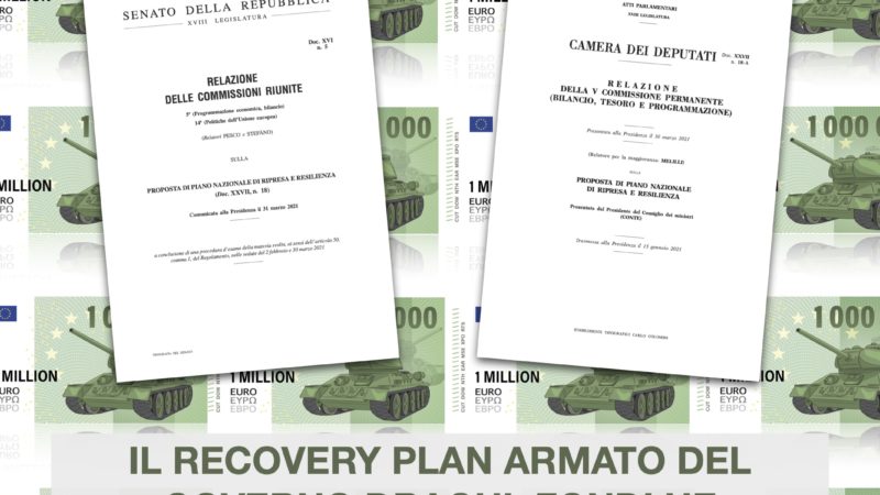 Il Recovery Plan armato del governo Draghi: fondi UE all’industria militare