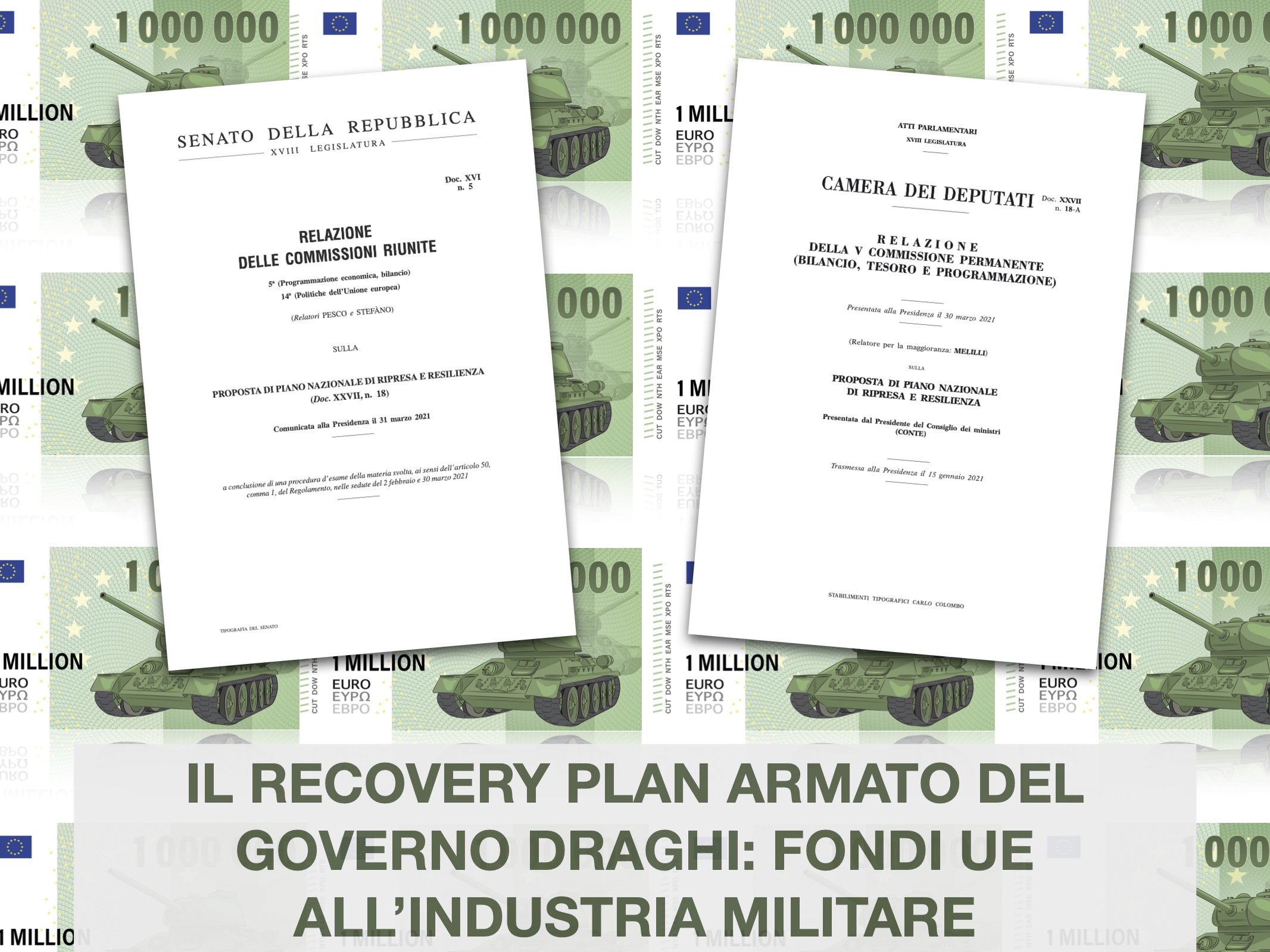 Il Recovery Plan armato del governo Draghi: fondi UE all’industria militare