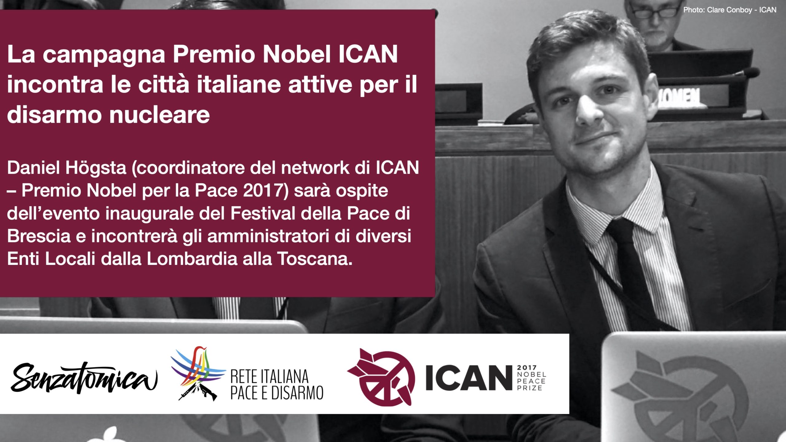 La campagna Premio Nobel ICAN incontra le città italiane attive per il disarmo nucleare