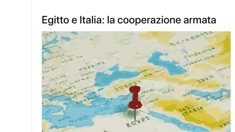Egitto e Italia: la cooperazione armata