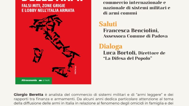 “Il Paese delle armi”, presentazione a Padova