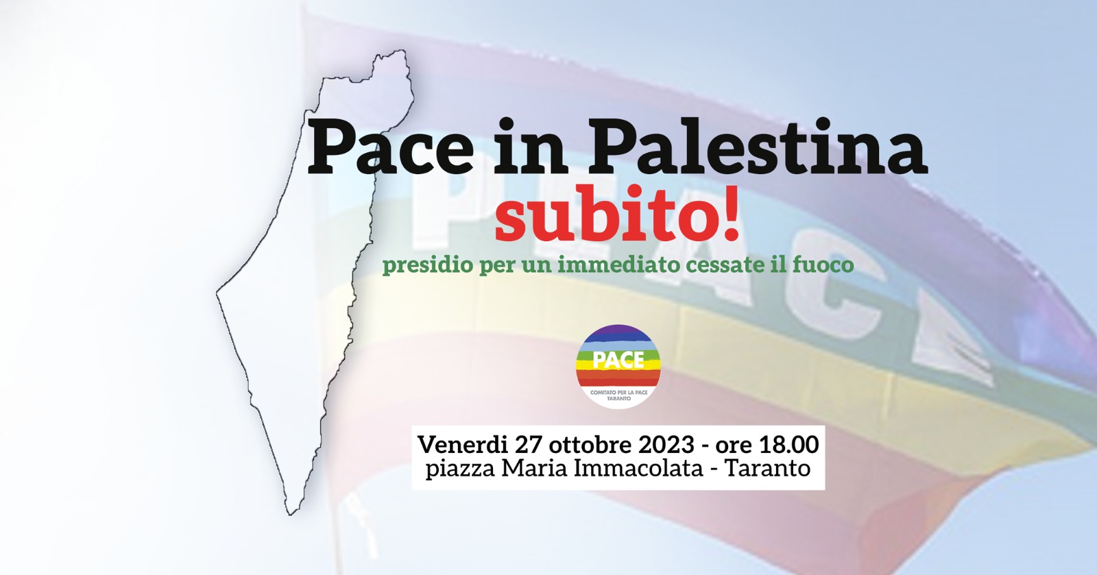 Pace in Palestina subito. Presidio a Taranto per un immediate cessate il fuoco