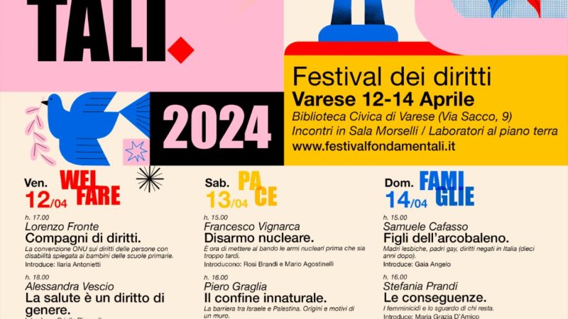 Disarmo nucleare a “Fondamentali”, Festival dei diritti a Varese
