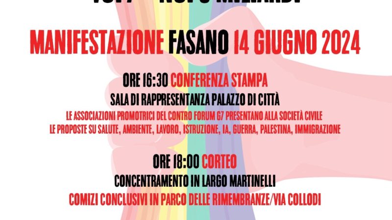 Contro Forum G7 – Manifestazione a Fasano