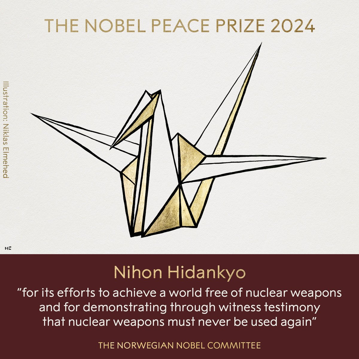 Nobel Pace 2024: “Italia, ripensaci” soddisfatta per l’assegnazione a Nihon Hidankyo e agli hibakusha